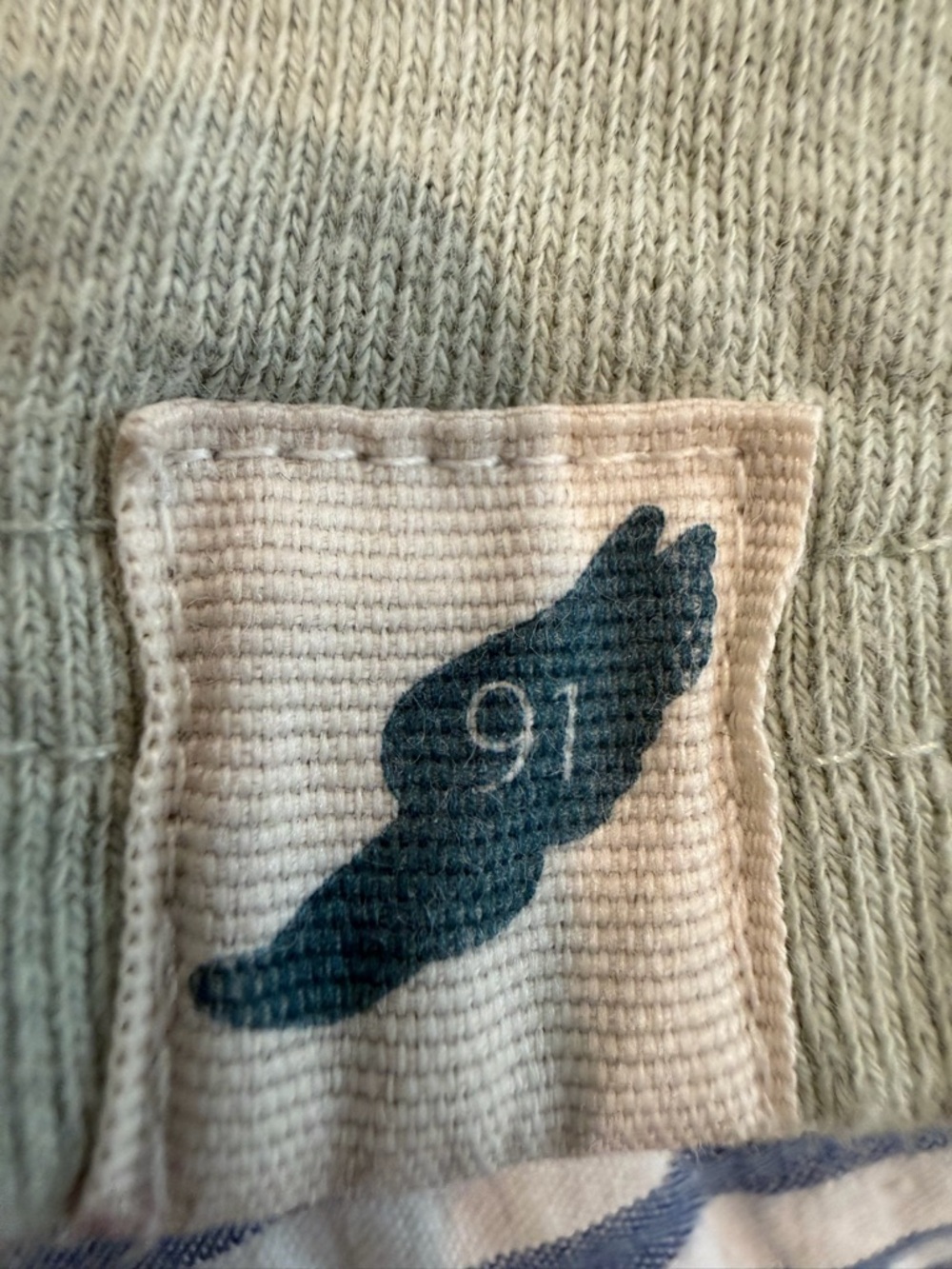 Cuttyhunk Island Cropped Hoodie | Light Sage Green | Size S - Picture 4 of 5